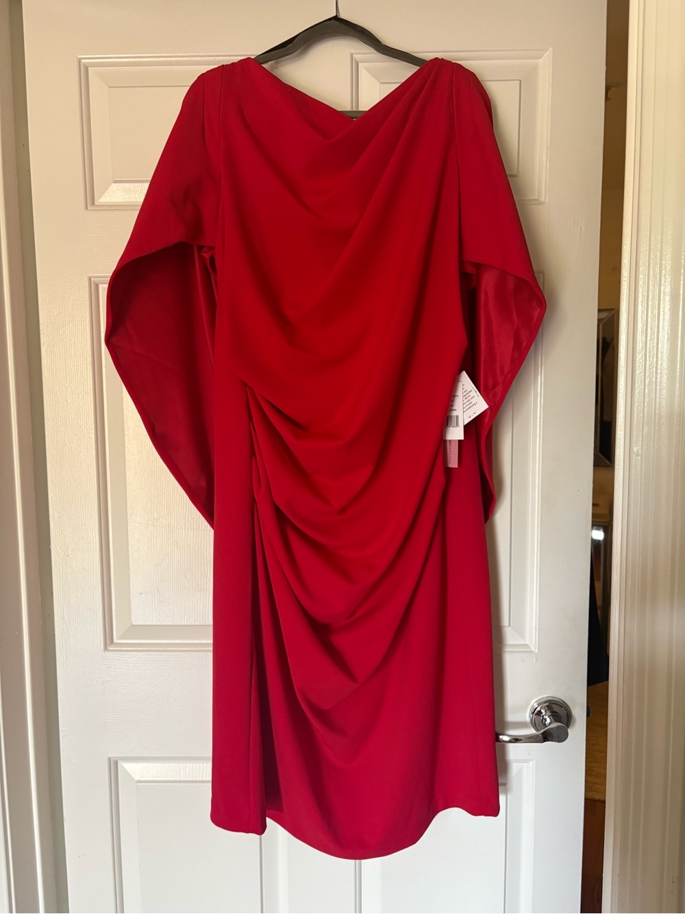 Red Draped Women’s Dress